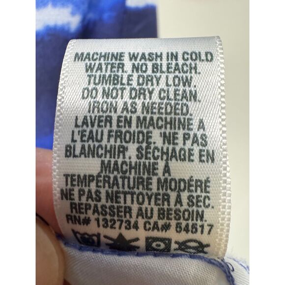 BELLA DAHL Wave Print V-Neck Short Sleeve Maxi Shirt Dress, Sz S - Picture 15 of 15